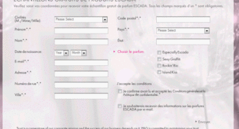 Echantillons parfum Escada gratuits !