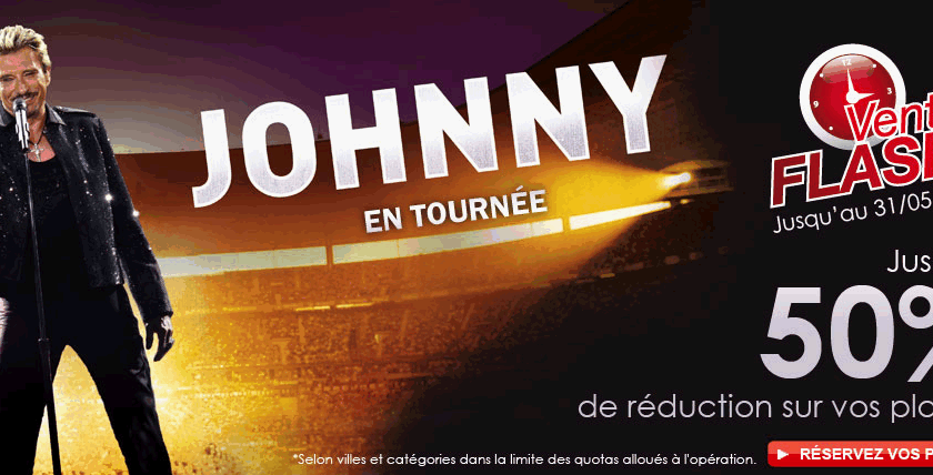 Vente Flash concert Johnny