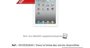 Le iPad 2, 64 Go, Blanc à seulement 549 euros