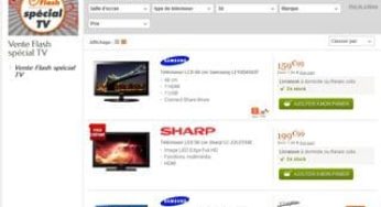 Vente Flash : Les téléviseurs a prix coutant
