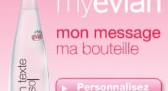 Code promo 5 euros de réductions sur vos Bouteilles personnalisées EVIAN (sans minimum d’achat)