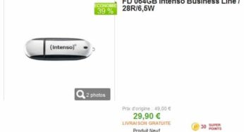 Vente Flash ! Clé USB 64Go à seulement 29,99 euros (port compris)