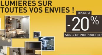 Exclu Internet ! Moins 20% sur les luminaires chez Leroy Merlin