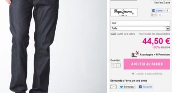 Jean PEPE JEANS à moitie prix ! 44,50 euros au lieu de 89 euros ! Soldes faites vite !