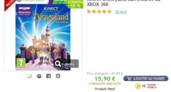 PROMO ! Le jeu Kinect Disneyland Adventures sur XBOX 360 à seulement 15,90 euros (frais de port inclus) – entre 30 et 40 euros ailleurs