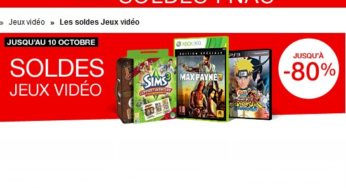 SOLDES JUSQU’A MOINS 80% SUR LES JEUX VIDEOS FNAC ! Jusqu’au 10 octobre