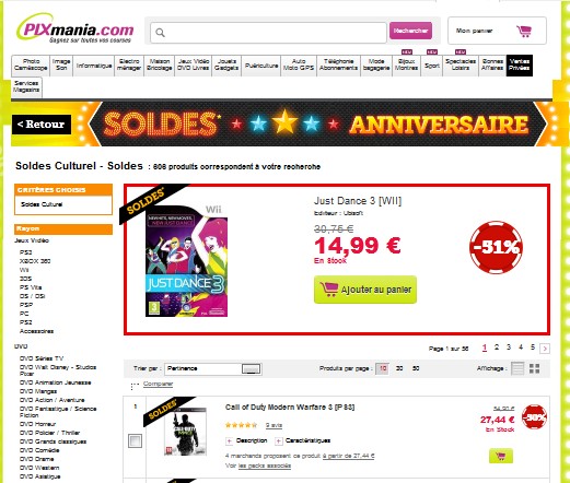 SUPERS SOLDES ! Jusqu’à moins 75% sur les jeux vidéo Xbox 360, Playstation, Wii, 3DS