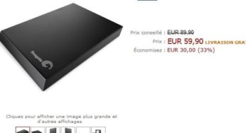 Vente Flash ! Disque dur externe 500Go USB 3.0 Seagate à moins de 60 euros (port compris)