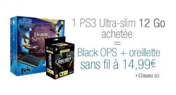 Offre Spéciale : Une console PS3 Ultra-slim achetée = Le pack Call of Duty Black OPS + oreillette sans fil à 14,99 euros (au lieu 59,99 euros)