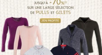 Vente Flash ! Jusqu’à -70% sur Pulls et Gilets chez Galeries Lafayette