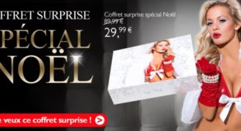 Coffret sexy couple spécial Noel à seulement 29,99 euros au lieu de 89,99 euros.