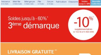 3éme démarque Okaïdi et Obaïbi jusqu’à moins 60% + 10% supplémentaires + livraison gratuite à partir de 50 euros jusqu’à lundi soir