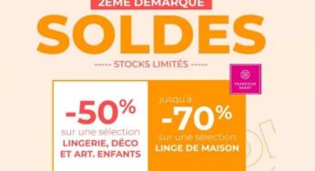 Deuxième démarque moins 70% sur le linge de maison + code promo cadeau chez Françoise Saget