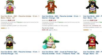 Entre 3 et 4 euros la peluche animée Koo Koo Birds (entre 10 et 15 euros ailleurs)