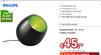 Le moins cher ! Philips Living Color Micro noir 64 couleurs à seulement 45 euros frais de port inclus (56 euros chez Amazon)