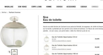 Soldes ! Eau de Toilette Noa Cacharel 30ml à seulement 19,95 euros (vendu entre 37 et 39 euros normalement)