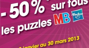 Offre de remboursement MB ! Votre/vos puzzles 50% remboursés