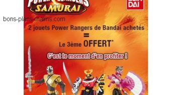 2 Power Rangers achetés = Le 3ème offert (immédiatement)