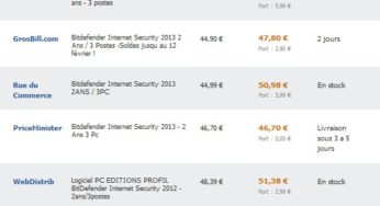 29,99 euros ! Bitdefender Total Security 2013 (licence 2 ans, 3 postes) au lieu de 59,99 euros – Vente Flash