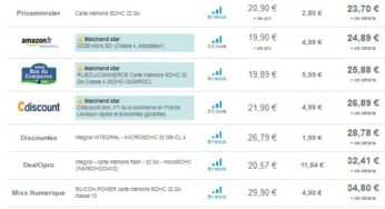 17,90 euros la Carte SDHC 32 Go EMTEC (60x) – entre 21 et 45 euros ailleurs