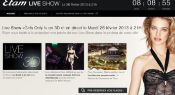 Gratuit : Etam Live Show «Girls Only !» en 3D au cinéma le 26 février (places limitées)