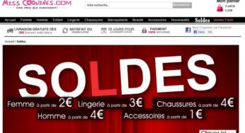 Soldes Misscoquines.com – Vêtements à partir de 2 euros, lingerie à partir 3 euros, chaussures à partir 4 euros…