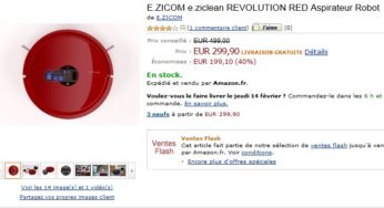 Vente flash Aspirateur Robot E.ZICOM e.ziclean 299,90 euros – entre 80-200 euros plus cher normalement