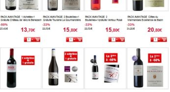 Vins en promo Auchan.fr (1 acheté=1 gratuite, 2 achetés=1 gratuite….)