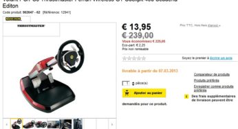 Volant PC/PS3 Thrustmaster Ferrari 20 euros au lieu de 200 euros – Super bon plan