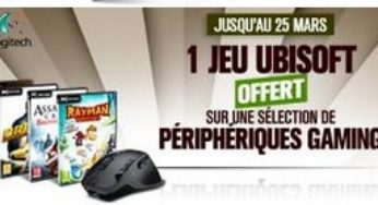 1 jeu gratuit pour l’achat d’un produit Logitech