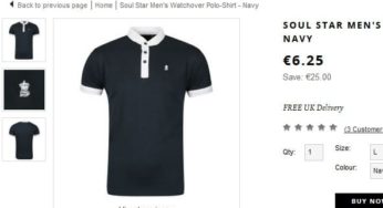 5,63 euros le Polo homme Soul Star (port inclus)