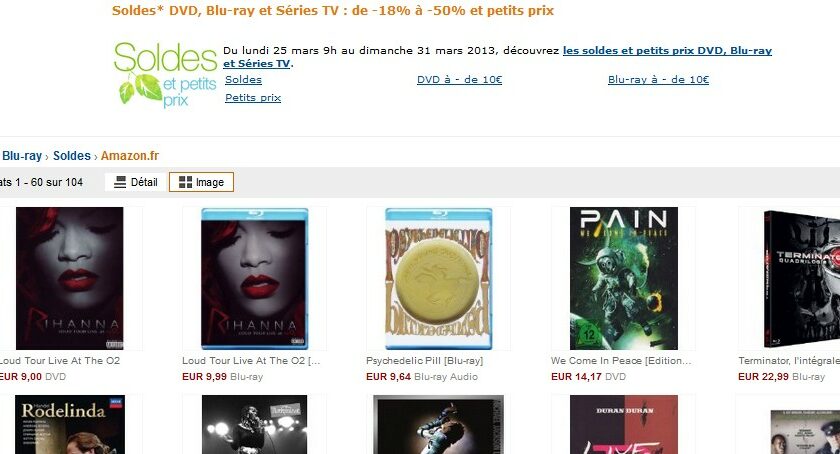 Blu-Ray et DVD en soldes chez Amazon