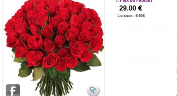 Bouquet de 50 roses rouges à seulement 38,90 euros livré