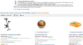 Code promo moins 20% sur Fitness et Musculation chez Amazon