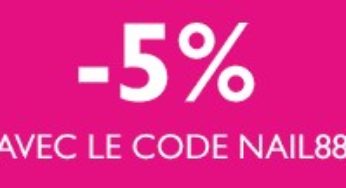 Promo Manucure Beauté : Jusqu’à – 50 sur les vernis Orly / code promo -20% vernis ESSIE Pro / code promo 5% sur tout.