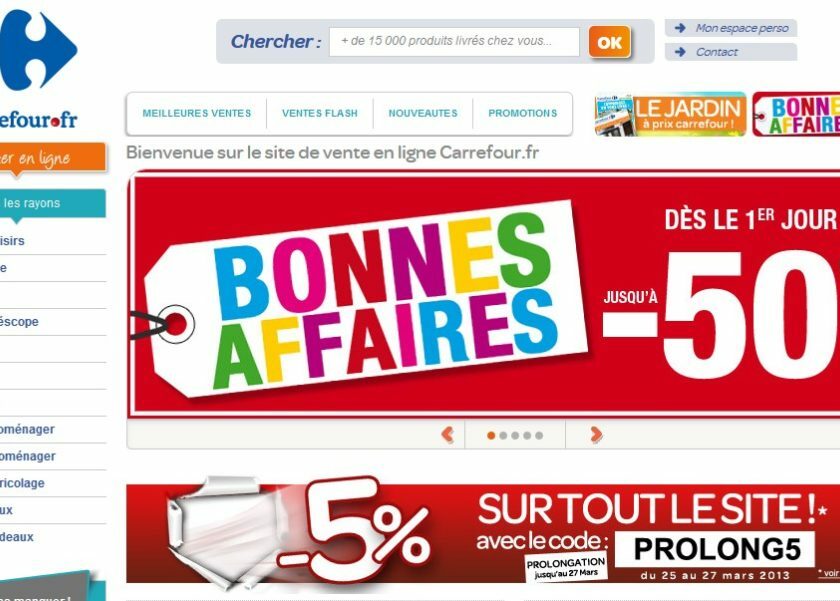 Dernier jour Code promo 5% sur Carrefour.fr