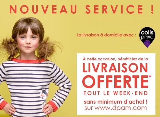 DPAM : Livraison gratuite ce week-end Du Pareil Au Même (sans minimum d’achat)