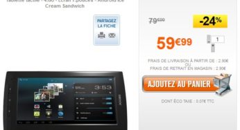 Promo Tablette/Liseuse Arnova 7 G-BOOK 4go ARCHOS à 62,89 euros port inclus