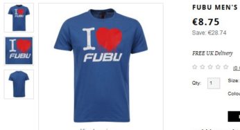 T-Shirt Fubu pour moins de 8 euros (port inclus)