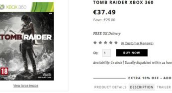 Tomb Raider Xbox 360 à moins de 35 euros (port inclus)