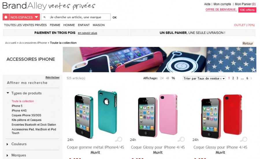 Vente privée accessoires iPhone ! Jusqu’à moins 90% sur coques, étuis, casques…