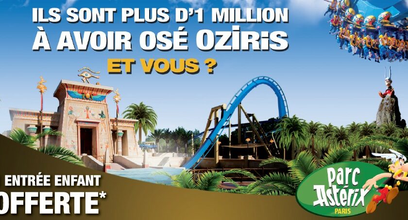 Parc Asterix 1 entree enfant gratuite pour 2 entrees adultes