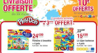 Play-Doh : 2 achetés = 3ème GRATUIT + livraison gratuite + 10 euros en bon achat