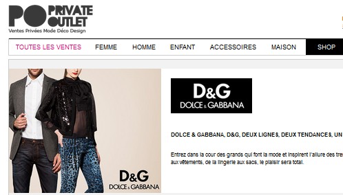 Vente privée Dolce & Gabbana : jusqu’à moins 80% (Private Outlet)