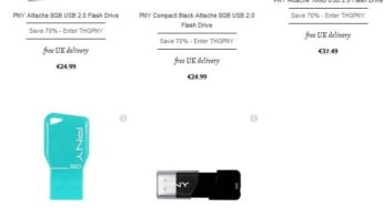 -75% sur les Clés USB PNY : 32 Go à 15 euros, 16 Go à 11,25 euros, 8 Go à 7,5 euros (port inclus)