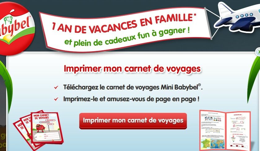 Carnet de voyages gratuit Babybel