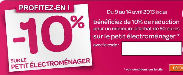 Code Promo Carrefour petit électroménager & Jardin&Loisirs