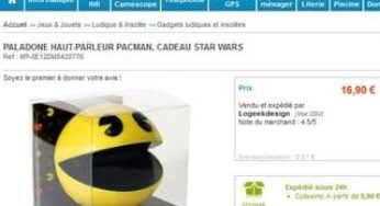 9,95 euros enceinte Pacman Paladone pour lecteurs Mp3, Smartphones… (Au lieu du double)