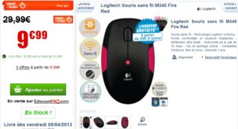 Vente flash ! 10 euros Souris sans fil M345 Fire Red Logitech – Stock limité