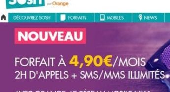 1 mois gratuit sur les forfaits Sosh (code promo)